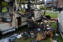 Wohnmobil ausgebrannt Koeln Porz Linder Mauspfad P028